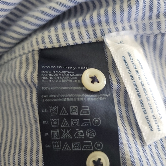 Tommy Hilfiger Men's XL Striped Regular Fit Long Sleeve Button Up Shirt. - Picture 3 of 7